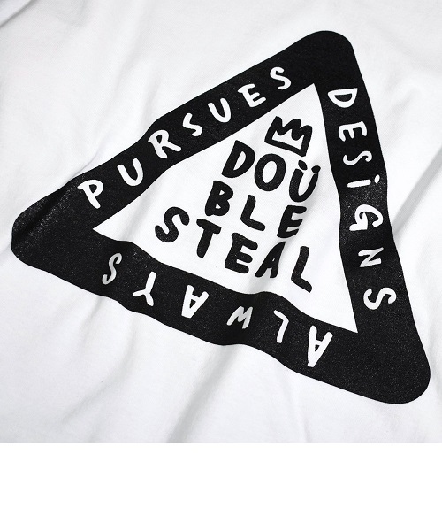 DOUBLE STEAL（ダブルスティール）の「TRIANGLE 長袖Ｔシャツ（Tシャツ/カットソー・メンズ・ホワイト/ブラック・MEDIUM/LARGE/X-LARGE）」の4枚目の写真