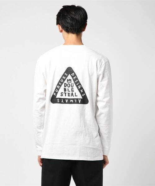 DOUBLE STEAL（ダブルスティール）の「TRIANGLE 長袖Ｔシャツ（Tシャツ/カットソー・メンズ・ホワイト/ブラック・MEDIUM/LARGE/X-LARGE）」の6枚目の写真