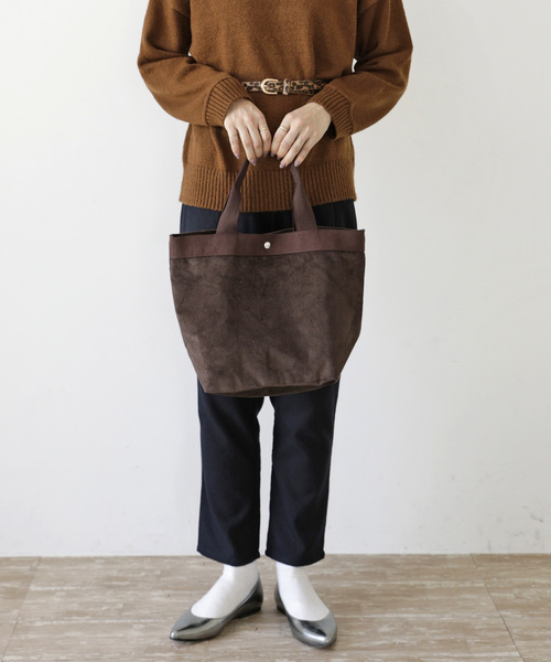 Earth Music Ecology アースミュージックアンドエコロジー の コーデュロイテープハンドルトートl トートバッグ Wear