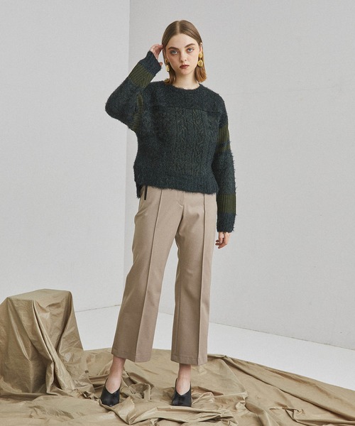 UNITED TOKYO（ユナイテッドトウキョウ）の「スノウジャガードニット（ニット/セーター・レディース・ブラック/カーキ・1）」の18枚目の写真