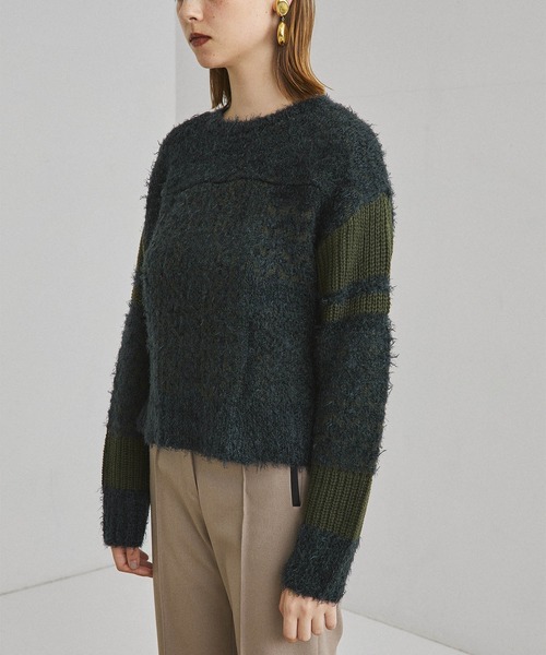 UNITED TOKYO（ユナイテッドトウキョウ）の「スノウジャガードニット（ニット/セーター・レディース・ブラック/カーキ・1）」の4枚目の写真