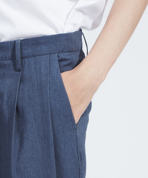 MYSELF ABAHOUSE（マイセルフアバハウス）の「【MYSELF ABAHOUSE】2WAYストレッチ2タックワイドテーパードパンツ（その他パンツ・メンズ・ベージュ/サックスブルー/グレイッシュブルー・S/M/L）」の10枚目の写真