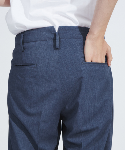 MYSELF ABAHOUSE（マイセルフアバハウス）の「【MYSELF ABAHOUSE】2WAYストレッチ2タックワイドテーパードパンツ（その他パンツ・メンズ・ベージュ/サックスブルー/グレイッシュブルー・S/M/L）」の9枚目の写真
