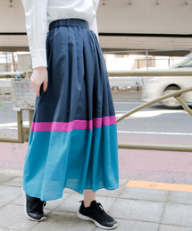 And A | And A ローンカラー切り替え スカーフ スカート(スカート)