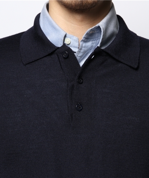 JOURNAL STANDARD(ジャーナルスタンダード)の「SVENSSON / スヴェンソン: POLO LONGSLEEVE / ニット(ニット/セーター・メンズ・グレー/ネイビー・X-SMALL/SMALL)」の6枚目の写真
