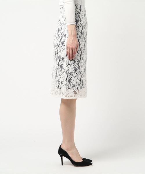 A/C DESIGN BY ALPHA CUBIC(エーシーデザインバイアルファキュービック)の「【レースセットアップ対応】レーススカート(スカート・レディース・オフホワイト/ネイビー・M size/L size)」の3枚目の写真