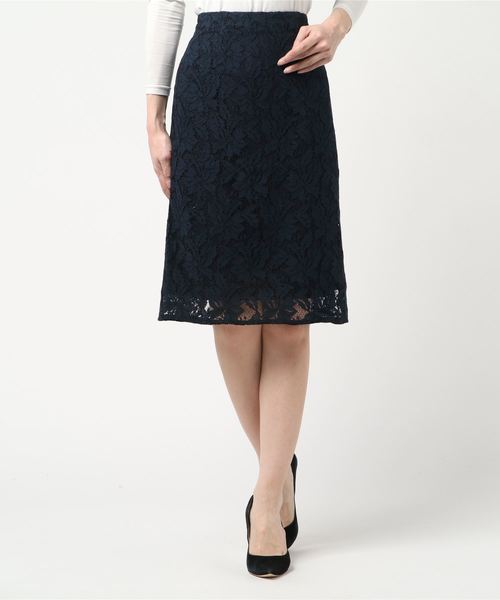 A/C DESIGN BY ALPHA CUBIC(エーシーデザインバイアルファキュービック)の「【レースセットアップ対応】レーススカート(スカート・レディース・オフホワイト/ネイビー・M size/L size)」の14枚目の写真