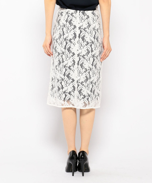 A/C DESIGN BY ALPHA CUBIC(エーシーデザインバイアルファキュービック)の「【レースセットアップ対応】レーススカート(スカート・レディース・オフホワイト/ネイビー・M size/L size)」の12枚目の写真