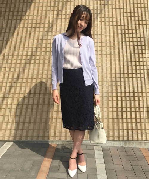 A/C DESIGN BY ALPHA CUBIC(エーシーデザインバイアルファキュービック)の「【レースセットアップ対応】レーススカート(スカート・レディース・オフホワイト/ネイビー・M size/L size)」の17枚目の写真