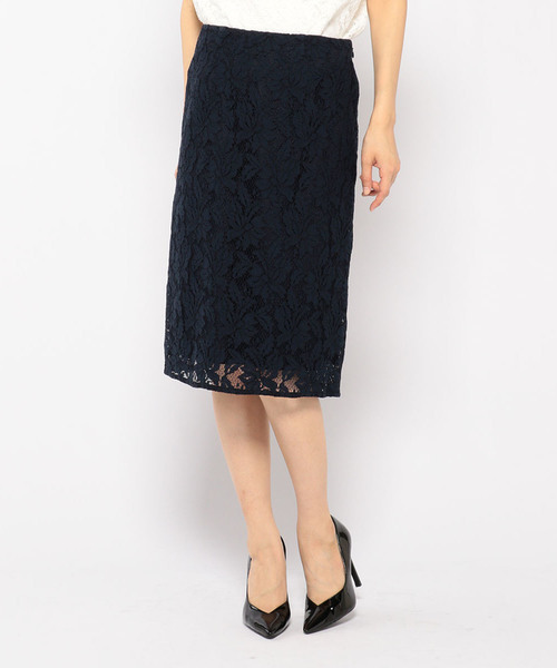 A/C DESIGN BY ALPHA CUBIC(エーシーデザインバイアルファキュービック)の「【レースセットアップ対応】レーススカート(スカート・レディース・オフホワイト/ネイビー・M size/L size)」の19枚目の写真