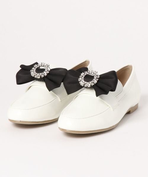 KOBE LETTUCE(コウベレタス)の「リボン付き2wayローファーシューズ(ローファー・レディース・ホワイト/ベージュ系その他/ブラック系その他・L/LL/M/S)」の7枚目の写真