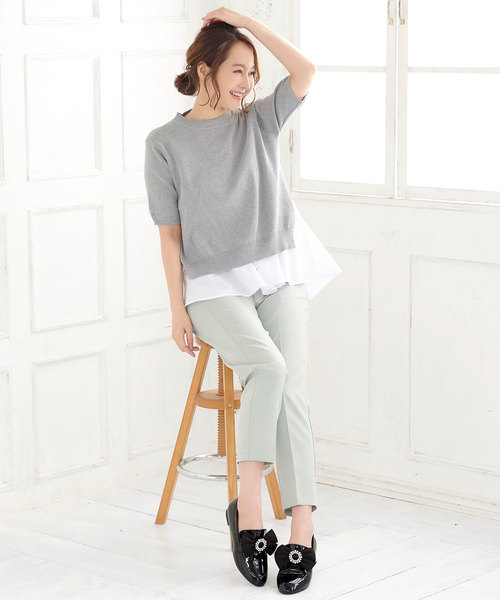 KOBE LETTUCE(コウベレタス)の「リボン付き2wayローファーシューズ(ローファー・レディース・ホワイト/ベージュ系その他/ブラック系その他・L/LL/M/S)」の12枚目の写真