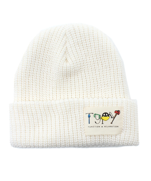 CIAOPANIC TYPY（チャオパニックティピー）の「KID'Sコットン混リブニットワッチ（ニットキャップ/ビーニー・キッズ・グレー/チャコールグレー/ネイビー/ピンク/ロイヤルブルー/ベージュ/マスタード/ホワイト・FREE）」の3枚目の写真