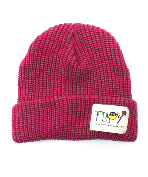 CIAOPANIC TYPY（チャオパニックティピー）の「KID'Sコットン混リブニットワッチ（ニットキャップ/ビーニー・キッズ・グレー/チャコールグレー/ネイビー/ピンク/ロイヤルブルー/ベージュ/マスタード/ホワイト・FREE）」の2枚目の写真