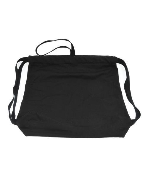 Yohji Yamamoto ナップサック ブランド古着】ロゴプリントギャバ素材 ナップサック リュック