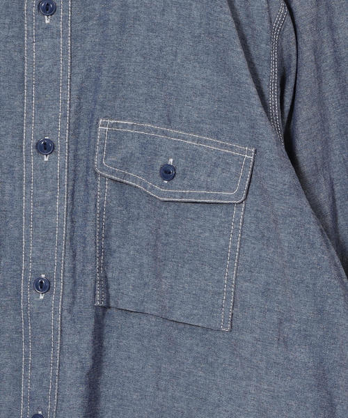 coen(コーエン)の「ワークシャツ(シャツ/ブラウス・メンズ・ホワイト/ネイビー・LARGE/X-LARGE/MEDIUM/SMALL)」の20枚目の写真