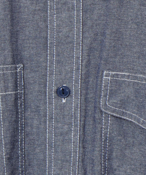 coen(コーエン)の「ワークシャツ(シャツ/ブラウス・メンズ・ホワイト/ネイビー・LARGE/X-LARGE/MEDIUM/SMALL)」の12枚目の写真