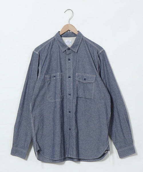 coen(コーエン)の「ワークシャツ(シャツ/ブラウス・メンズ・ホワイト/ネイビー・LARGE/X-LARGE/MEDIUM/SMALL)」の5枚目の写真