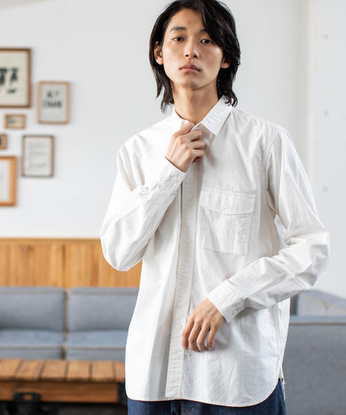 coen(コーエン)の「ワークシャツ(シャツ/ブラウス・メンズ・ホワイト/ネイビー・LARGE/X-LARGE/MEDIUM/SMALL)」の6枚目の写真