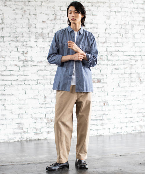 coen(コーエン)の「ワークシャツ(シャツ/ブラウス・メンズ・ホワイト/ネイビー・LARGE/X-LARGE/MEDIUM/SMALL)」の10枚目の写真