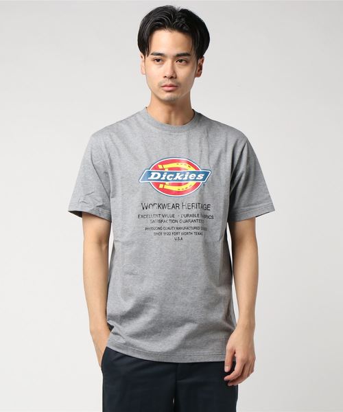 Dickies(ディッキーズ)の「Dickiesロゴプリント半袖Tシャツ(Tシャツ/カットソー)」|グレー系1