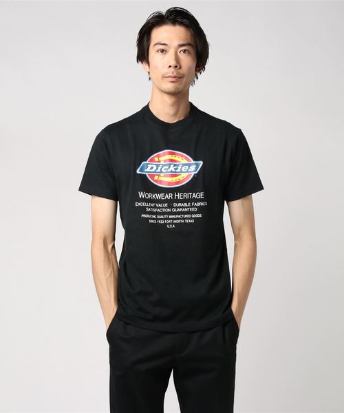 Dickies(ディッキーズ)の「Dickiesロゴプリント半袖Tシャツ(Tシャツ/カットソー)」|ブラック