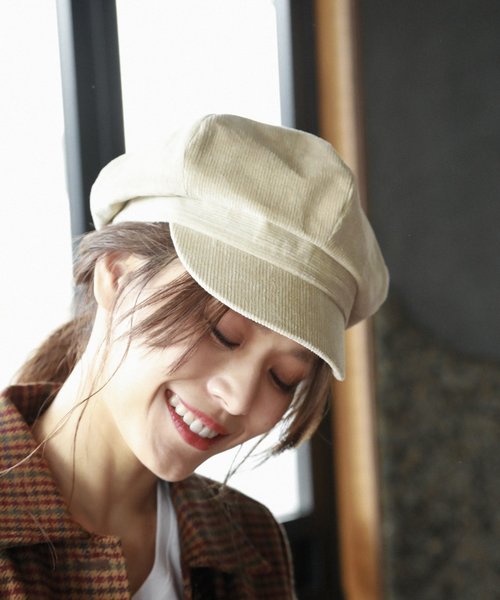 BAYFLOW（ベイフロー）の「コーテﾞュロイキャスケット（キャスケット・レディース・ベージュ/ブラウン/チャコール・FREE）」の3枚目の写真