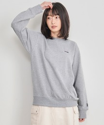 【FILA/フィラ】ワンポイント ロゴ 刺繍 裏起毛 プルオーバー スウェット トレーナー