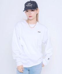 【FILA/フィラ】ワンポイント ロゴ 刺繍 裏起毛 プルオーバー スウェット トレーナー