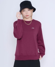 【FILA/フィラ】ワンポイント ロゴ 刺繍 裏起毛 プルオーバー スウェット トレーナー