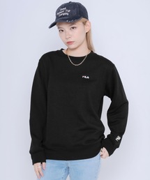 【FILA/フィラ】ワンポイント ロゴ 刺繍 裏起毛 プルオーバー スウェット トレーナー