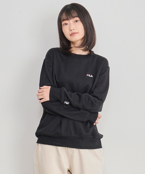 FILA（フィラ）の「【FILA/フィラ】ワンポイント ロゴ 刺繍 裏起毛 プルオーバー スウェット トレーナー（スウェット・レディース・ホワイト/ブラック/ネイビー/杢グレー/ピンクベージュ/ベージュ/ピンク系その他/ボルドー・M/L/LL）」の19枚目の写真