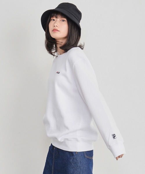 FILA（フィラ）の「【FILA/フィラ】ワンポイント ロゴ 刺繍 裏起毛 プルオーバー スウェット トレーナー（スウェット・レディース・ホワイト/ブラック/ネイビー/杢グレー/ピンクベージュ/ベージュ/ピンク系その他/ボルドー・M/L/LL）」の17枚目の写真