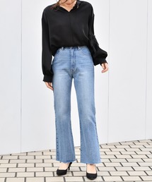 Ambre Neige | カットオフフレアデニム／フレアデニム／ボトム／【WEB/EC限定商品】(デニムパンツ)
