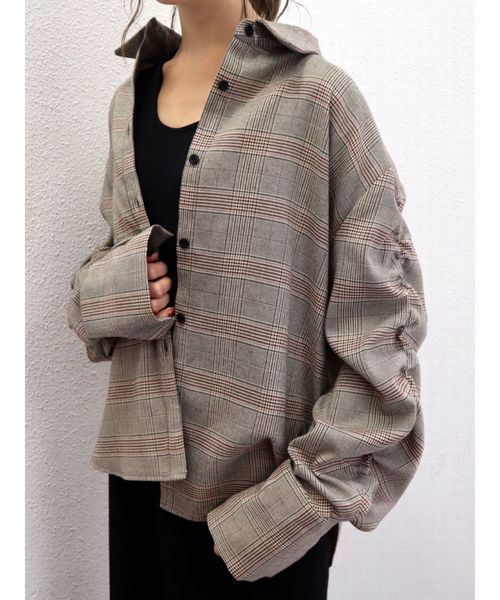 EMODA（エモダ）の「ギャザースリーブシャツ（シャツ/ブラウス・レディース・その他/ブラック/その他1・FREE）」の3枚目の写真