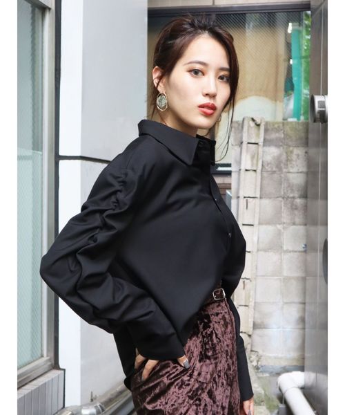 EMODA（エモダ）の「ギャザースリーブシャツ（シャツ/ブラウス・レディース・その他/ブラック/その他1・FREE）」の11枚目の写真