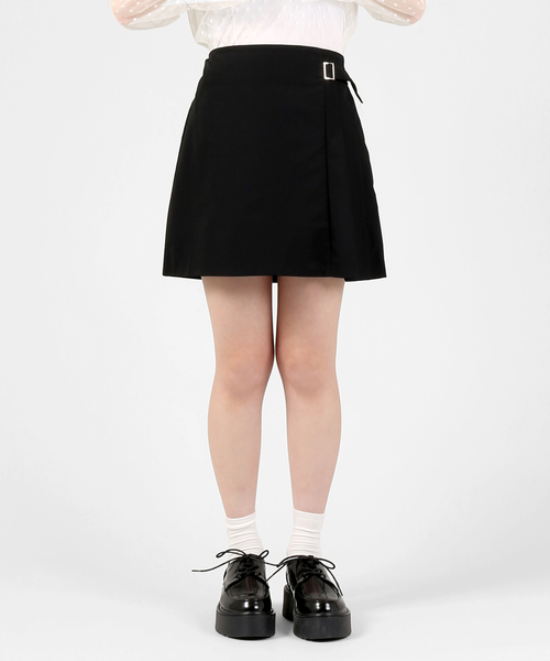 DING（ディング）の「DING/ベルトプリーツスカート（スカート・レディース・ブラック/ベージュ・FREE）」の5枚目の写真