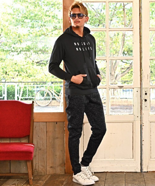 LUXSTYLE（ラグスタイル）の「メランジフリースパンツ（その他パンツ・メンズ・ブラック/杢グレー/グレー系その他/グリーン系その他・S/M/L/XL）」の7枚目の写真