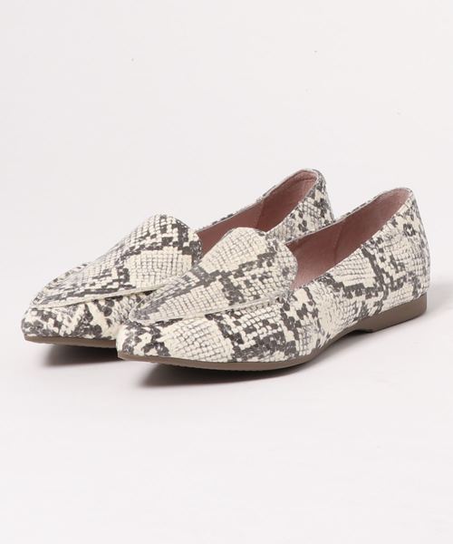 あしながおじさん（アシナガオジサン）の「〈あしながおじさん〉ポインテッドトゥモカシューズ（パンプス・レディース・ブラック/ベージュ/パイソン・22.5cm/23.5cm/24.5cm/23.0cm/24.0cm）」の7枚目の写真