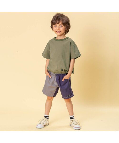 BREEZE(ブリーズ)の「/WEB限定 布帛半袖Tシャツ(Tシャツ/カットソー・キッズ・チャコール/カーキ・100/110/90/120/130/140)」の10枚目の写真