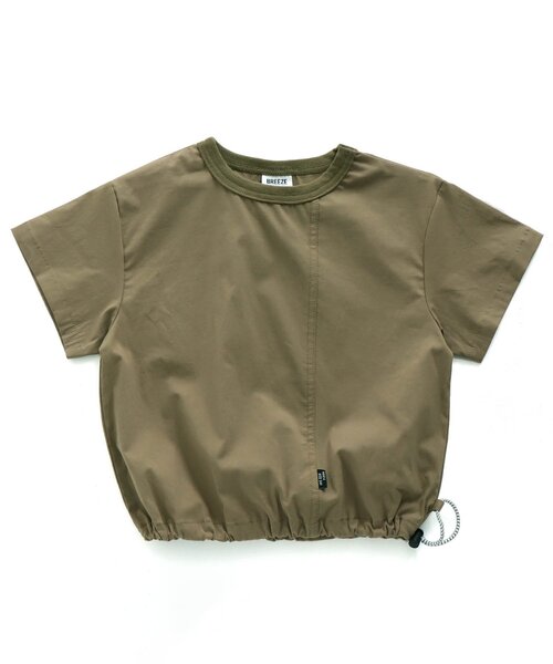 BREEZE(ブリーズ)の「/WEB限定 布帛半袖Tシャツ(Tシャツ/カットソー・キッズ・チャコール/カーキ・100/110/90/120/130/140)」の8枚目の写真