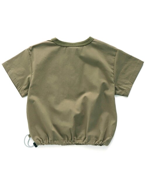 BREEZE(ブリーズ)の「/WEB限定 布帛半袖Tシャツ(Tシャツ/カットソー・キッズ・チャコール/カーキ・100/110/90/120/130/140)」の6枚目の写真