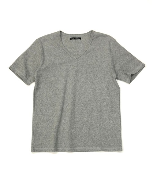 Bling Leads（ブリングリーズ）の「ストレッチ スパンフライス Vネック Tシャツ 半袖（Tシャツ/カットソー・メンズ・ワインレッド/ホワイト/カーキ/チャコールグレー/ダークブラウン/杢グレー/ブラック/ホワイト系その他/ネイビー・L/XL/M）」の16枚目の写真