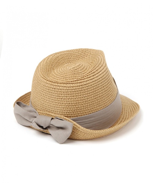 LAKOLE（ラコレ）の「【UVカット】バックリボン中折れハット / LAKOLE（ハット・レディース・ブラック/サンドグレー/ダークオリーブ・FREE）」の3枚目の写真