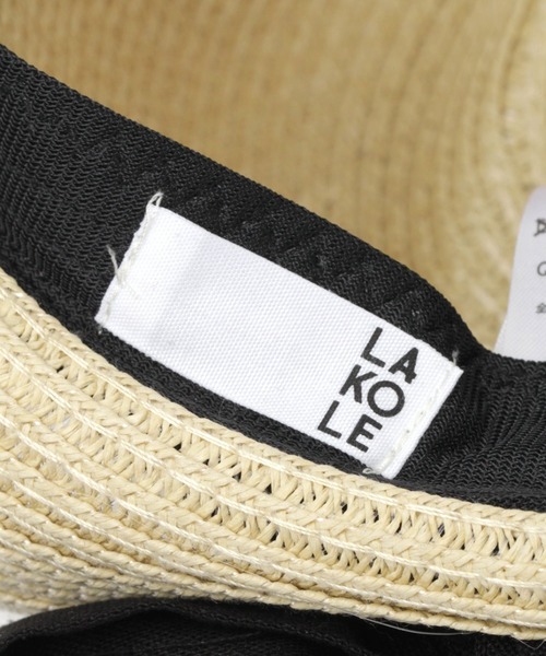 LAKOLE（ラコレ）の「【UVカット】バックリボン中折れハット / LAKOLE（ハット・レディース・ブラック/サンドグレー/ダークオリーブ・FREE）」の16枚目の写真