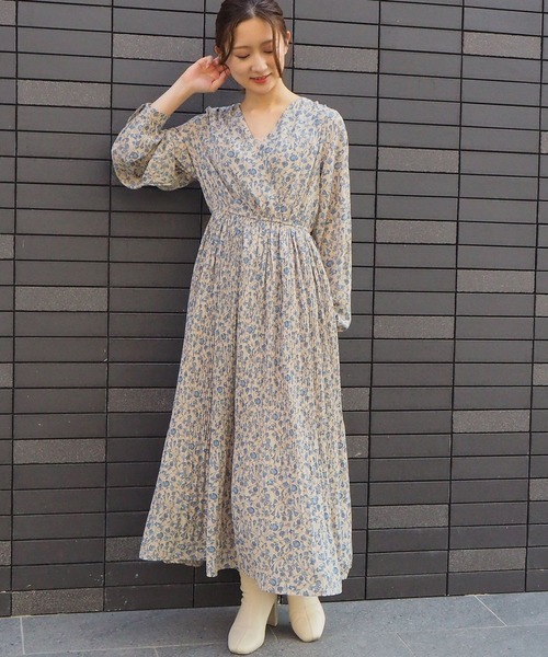 tiptop（ティップトップ）の「2020AW カシュクールワンピース（ワンピース・レディース・アイボリー/A/B/ブラック/グリーン/ブルー・FREE）」の7枚目の写真