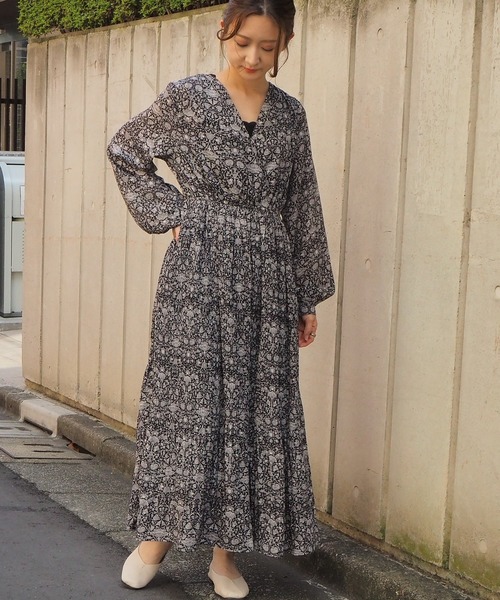 tiptop（ティップトップ）の「2020AW カシュクールワンピース（ワンピース・レディース・アイボリー/A/B/ブラック/グリーン/ブルー・FREE）」の20枚目の写真