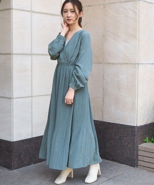 tiptop（ティップトップ）の「2020AW カシュクールワンピース（ワンピース・レディース・アイボリー/A/B/ブラック/グリーン/ブルー・FREE）」の13枚目の写真