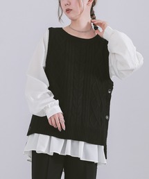 n'OrLABEL | 『ニットベスト×ブラウスセット』(ベスト)