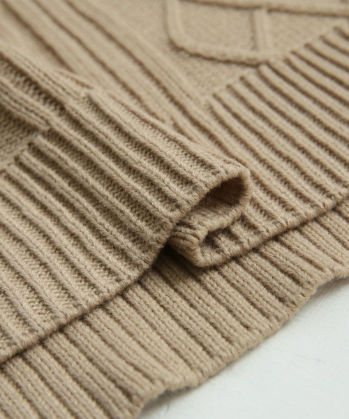 n'OrLABEL（ノアールレーベル）の「『ニットベスト×ブラウスセット』（ベスト・レディース・ベージュ/テラコッタ/ブラック/オリーブ・1/2）」の9枚目の写真